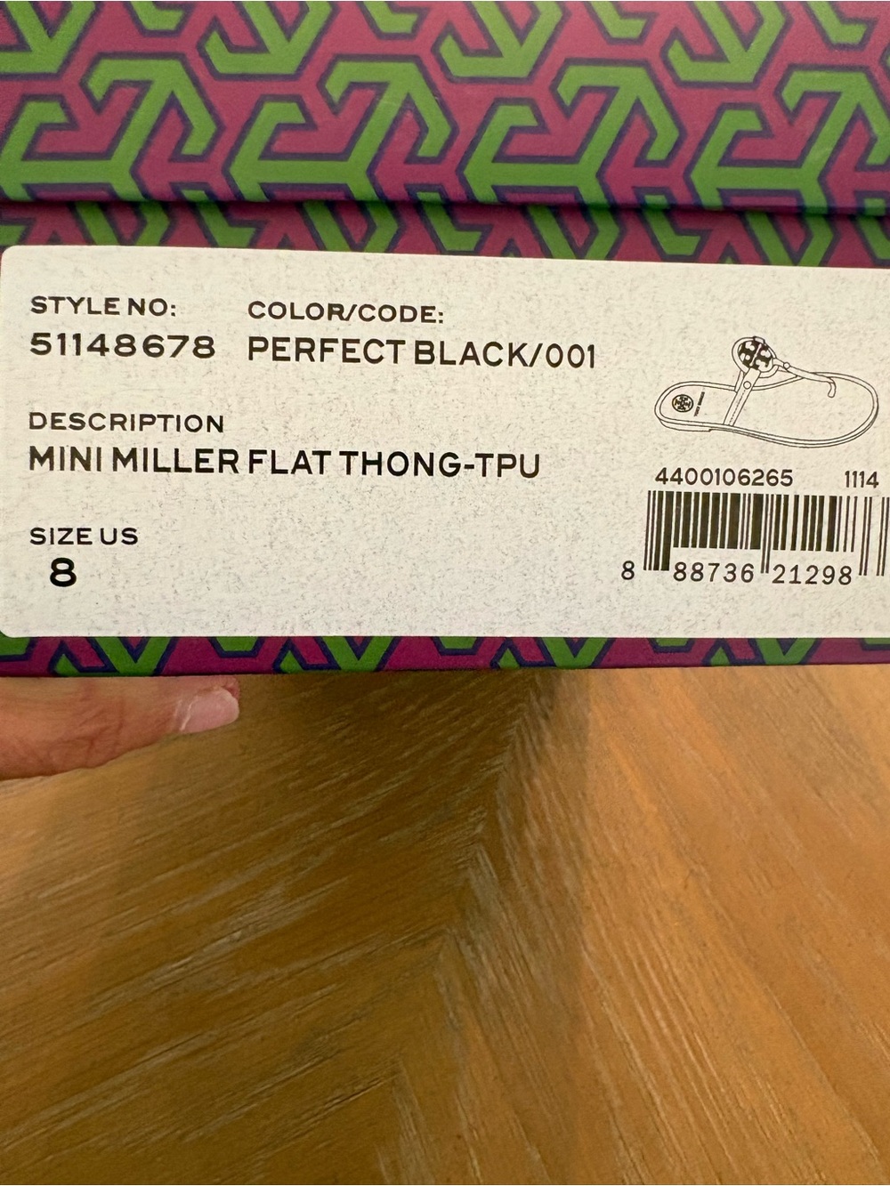 Tory Burch Mini Miller Flat Thong Sandals - Perfect Black